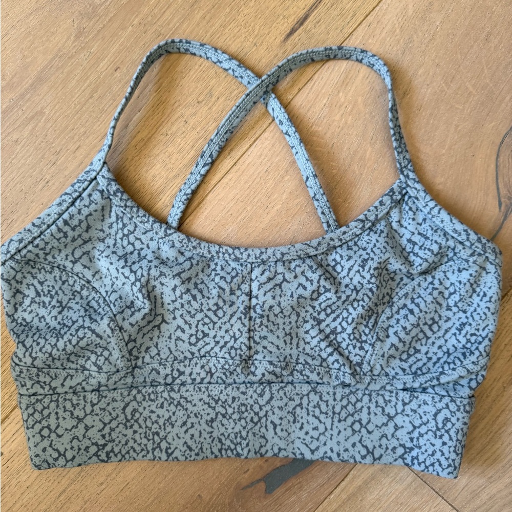 Varley Women's Light Blue Patterned Sports Bra